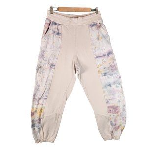 FP Movement City Stride Sweatpants Women's Medium Oatmeal Tie Dye